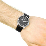 Emporio Armani Classic Quartz Black Dial Black Leather Strap Watch For Men - AR1692 Authentic Buy Shop Now