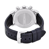 Emporio Armani Luigi Chronograph Blue Dial Black Leather Strap Watch For Men - AR1736 Authentic Buy Shop Now