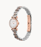 Emporio Armani Gianni Mother of Pearl Dial Two Tone Steel Strap Watch For Women - AR1764 Authentic Buy Shop Now