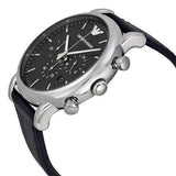 Emporio Armani Luigi Chronograph Black Dial Black Leather Watch For Men - AR1828 Authentic Buy Shop Now