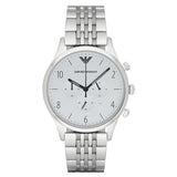 Emporio Armani Classic Silver Dial Silver Steel Strap Watch For Men - AR1867 Authentic Buy Shop Now