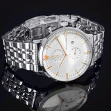 Emporio Armani Chonograph SIlver Dial Silver Steel Strap Watch For Men - AR1933 Authentic Buy Shop Now