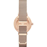Emporio Armani Gianni T Bar Silver Dial Rose Gold Mesh Bracelet Watch For Women - AR1956 Authentic Buy Shop Now