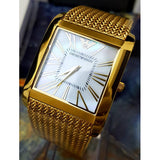Emporio Armani Mother of Pearl Dial Gold Mesh Bracelet Watch For Men - AR2016 Authentic Buy Shop Now