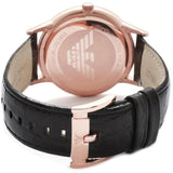 Emporio Armani Renato Quartz Black Dial Black Leather Strap Watch For Men - AR2425 Authentic Buy Shop Now