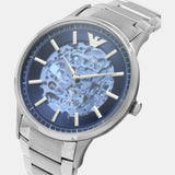 Emporio Armani Renato Automatic Blue Dial Silver Steel Strap Watch For Men - AR60037 Authentic Buy Shop Now