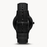 Emporio Armani Meccanico Skeleton Black Dial Black Leather Strap Watch For Men - AR60046 Authentic Buy Shop Now