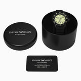 Emporio Armani Sea Explorer Automatic Yellow Dial Black Silicone Strap Watch For Men - AR60085 Authentic Buy Shop Now