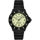 Emporio Armani Sea Explorer Automatic Yellow Dial Black Silicone Strap Watch For Men - AR60085 Authentic Buy Shop Now