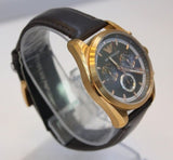 Emporio Armani Chronograph Gray Dial Brown Leather Strap Watch For Men - AR6043 Authentic Buy Shop Now