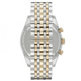 Emporio Armani Tazio Chronograph Blue Dial Gold & Silver Stainless Steel Strap Watch For Men - AR8030 Authentic Buy Shop Now