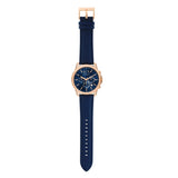 Armani Exchange Banks Chronograph Blue Dial Blue Leather Strap Watch For Men - AX1723 Authentic Buy Shop Now