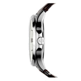 Armani Exchange Whitman Silver Dial Brown Leather Strap Watch For Men - AX2100 Authentic Buy Shop Now