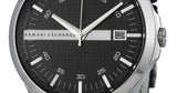 Armani Exchange Hampton Chronograph Black Dial Black Leather Strap Watch For Men - AX2101 Authentic Buy Shop Now