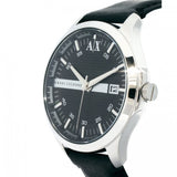 Armani Exchange Hampton Chronograph Black Dial Black Leather Strap Watch For Men - AX2101 Authentic Buy Shop Now