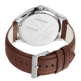 Armani Exchange Hampton Chronograph White Dial Brown Leather Strap Watch For Men - AX2187 Authentic Buy Shop Now