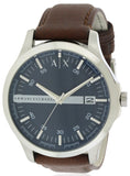 Armani Exchange Hampton Chronograph Blue Dial Brown Leather Strap Watch For Men - AX2133 Authentic Buy Shop Now
