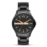 Armani Exchange Hampton Chronograph Black Dial Black Steel Strap Watch For Men - AX2150 Authentic Buy Shop Now