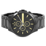 Armani Exchange Hampton Chronograph Black Dial Black Steel Strap Watch For Men - AX2164 Authentic Buy Shop Now