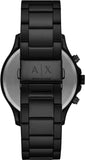 Armani Exchange Chronograph Black Dial Black Steel Strap Watch For Men - AX2429 Authentic Buy Shop Now