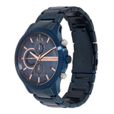 Armani Exchange Hampton Chronograph Blue Dial Blue Steel Strap Watch For Men - AX2430 Authentic Buy Shop Now