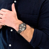 Armani Exchange Cayde Analog Grey Dial Grey Steel Strap Watch For Men - AX2722 Authentic Buy Shop Now