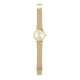 Armani Exchange Lola Analog Gold Dial Gold Mesh Strap Watch For Women - AX5536 Authentic Buy Shop Now