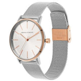 Armani Exchange Lola Analog White Dial Silver Mesh Strap Watch For Women - AX5537 Authentic Buy Shop Now