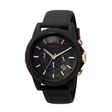 Armani Exchange Outerbanks Chronograph Black Dial Black Steel Strap Watch For Men - AX7105 Authentic Buy Shop Now
