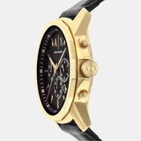 Armani Exchange Outerbanks Chronograph Black Dial Black Leather Strap Watch For Men - AX7133 Authentic Buy Shop Now