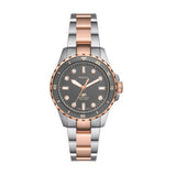 Fossil Blue Dive Three Hand Gray Dial Two Tone Steel Strap Watch For Women - ES5348 Authentic Buy Shop Now
