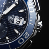 Tag Heuer Aquaracer Calibre 16 43mm Blue Dial Silver Steel Strap Watch for Men - CAY211B.BA0927 Authentic Buy Shop Now