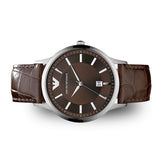 Emporio Armani Renato Classic Brown Dial Brown Leather Strap Watch For Men - AR2413 Authentic Buy Shop Now
