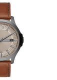 Armani Exchange Hampton Chronograph Grey Dial Brown Leather Strap Watch For Men - AX2414 Authentic Buy Shop Now