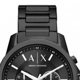 Armani Exchange Banks Chronograph Black Dial Black Steel Strap Watch For Men - AX1722 Authentic Buy Shop Now