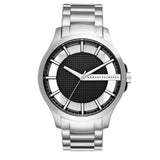 Armani Exchange Hampton Chronograph Black Dial Silver Steel Strap Watch For Men - AX2179 Authentic Buy Shop Now