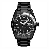 Emporio Armani Sportivo Quartz Black Dial Black Steel Strap Watch For Men - AR6049 Authentic Buy Shop Now