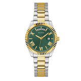 Guess Luna Quartz Green Dial Two Tone Steel Strap Watch For Women - GW0308L5 Authentic Buy Shop Now