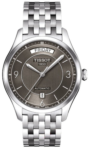 Tissot T Classic T One Automatic Grey Dial Silver Steel Strap Watch For Men - T038.430.11.067.00 Authentic Buy Shop Now