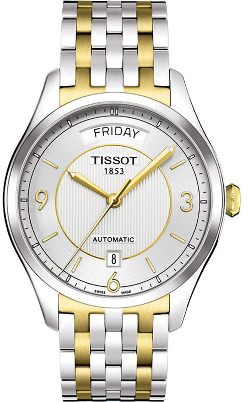 Tissot T Classic T One Automatic Silver Dial Two Tone Steel Strap Watch For Men - T038.430.22.037.00 Authentic Buy Shop Now