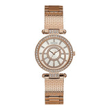 Guess Muse Quartz Silver Dial Rose Gold Steel Strap Watch For Women - W1008L3 Authentic Buy Shop Now