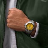 Breitling Avenger Automatic 45mm Seawolf Yellow Dial Silver Steel Strap Strap Watch for Men - A17319101/1A1 Authentic Buy Shop Now