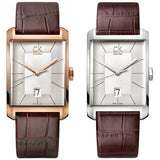 Calvin Klein Window White Dial Brown Leather Strap Watch for Women - K2M23620 Authentic Buy Shop Now