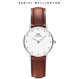 Daniel Wellington Classy St Mawes White Dial Brown Leather Strap Watch For Women - DW00100079 Authentic Buy Shop Now
