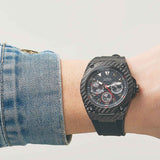 Guess Legacy Black Dial Black Rubber Strap Watch For Men - W1048G2 Authentic Buy Shop Now