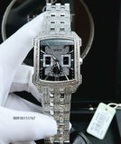 Bulova Crystal Collection Black Dial Silver Steel Strap Watch for Men - 98C108 Authentic Buy Shop Now