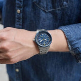 Citizen Promaster Nighthawk Eco Drive Navy Blue Dial Silver Steel Strap Watch For Men - BJ7006-56L Authentic Buy Shop Now