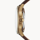 Fossil Flynn Mechanical Skeleton Beige Dial Brown Leather Strap Watch for Men - BQ2215 Authentic Buy Shop Now
