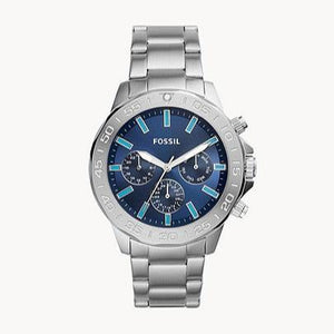 Fossil Bannon Multifunction Blue Dial Silver Steel Strap Watch for Men - BQ2503 Authentic Buy Shop Now