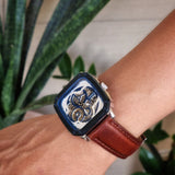 Fossil Inscription Automatic Skeleton Blue Dial Brown Leather Strap Watch for Men - BQ2571 Authentic Buy Shop Now